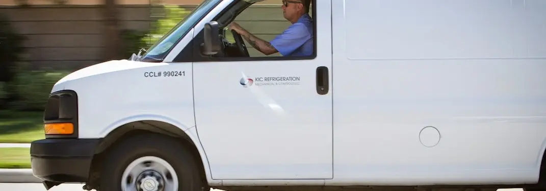 KIC Refrigeration service vehicle serving Albertville area